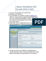 Steps To Setup A Standalone Cuic 11v2