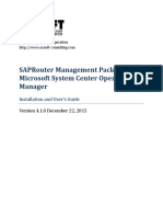 SAPRouter Management Pack Installation and User's Guide