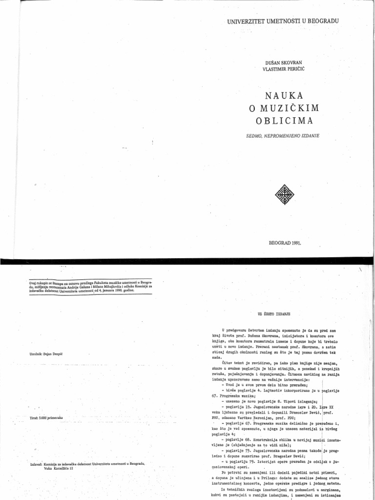 Nauka O Muzickim Oblicima