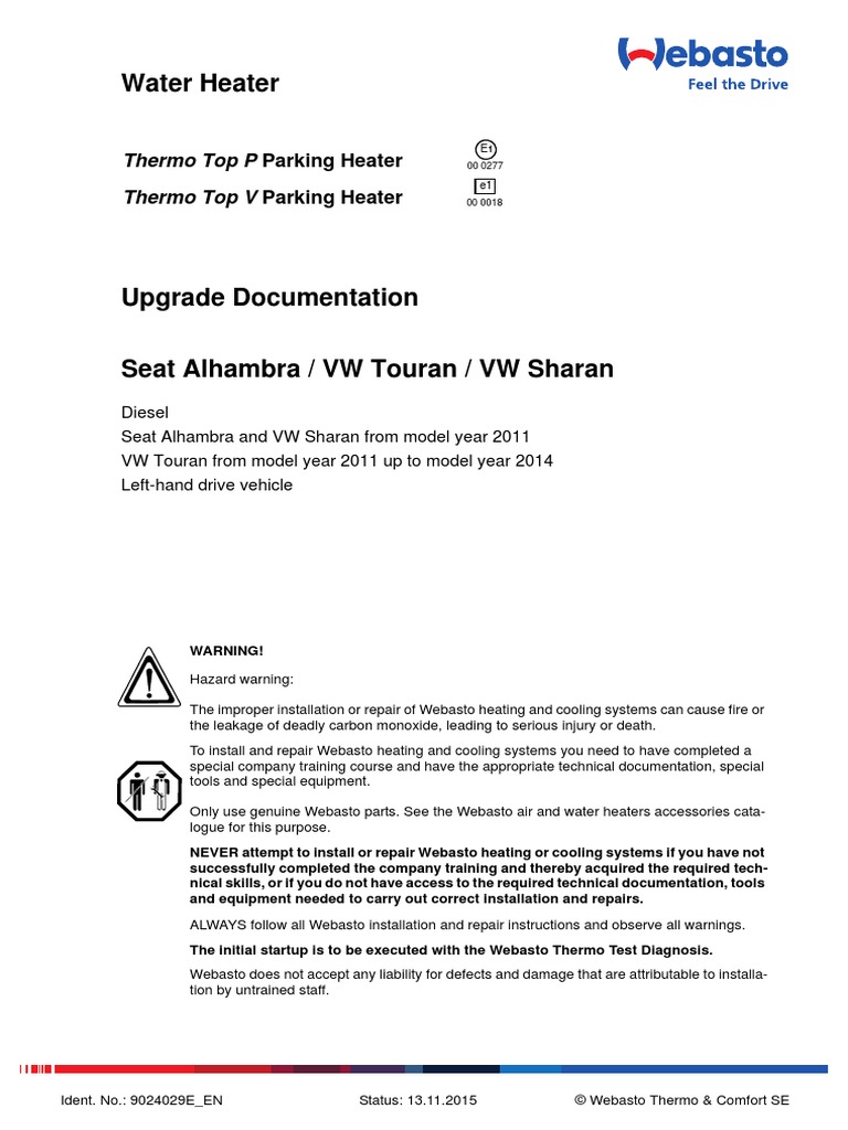 9024029E EN Seat Alhambra VW Touran Sharan 2011 TDI Aufrüstung PDF | PDF |  Volkswagen | Electrical Connector