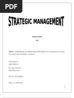 Comparision of Markting Strategy of Doordarshan and Star Plus As Public Abd Private Sector