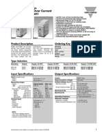 Relais À Seuil de Courant PIA01CB235A Datasheet