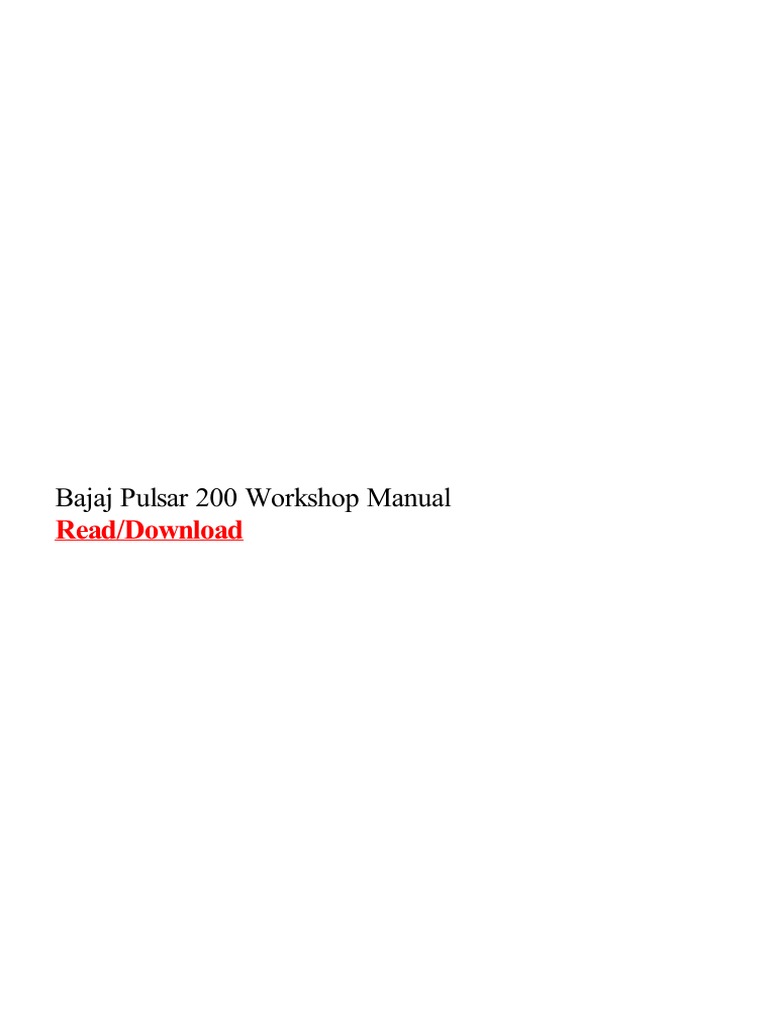 BAJAJ WORKSHOP MANUAL PDF FREE DOWNLOAD 2021 visual data 5