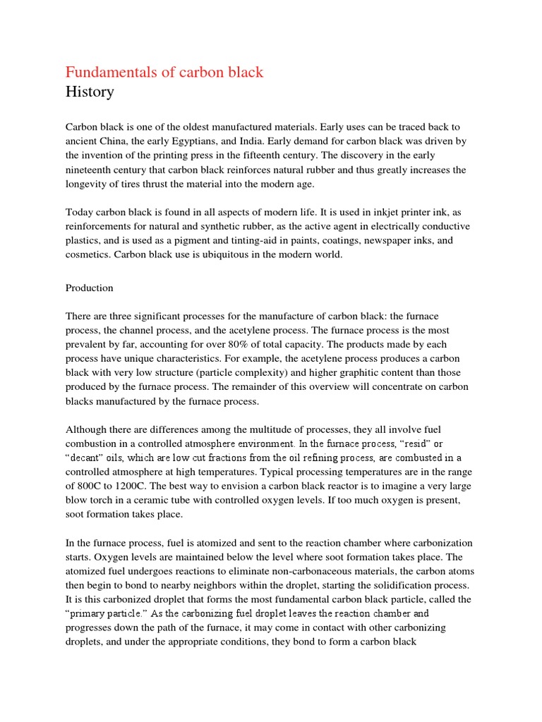 Fundamentals of Carbon Black | PDF | Surface Science | Carbon