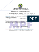 Promotor de Justiça Da PB É Nomeado para Gabinete Do Procurador-Geral Da República