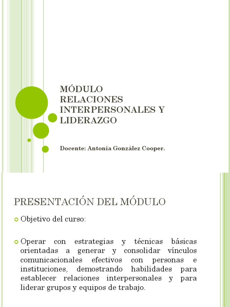 Habilidades en Relaciones Interpersonales | PDF | Motivación | Motivacional