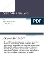 Cold Drink Analysis