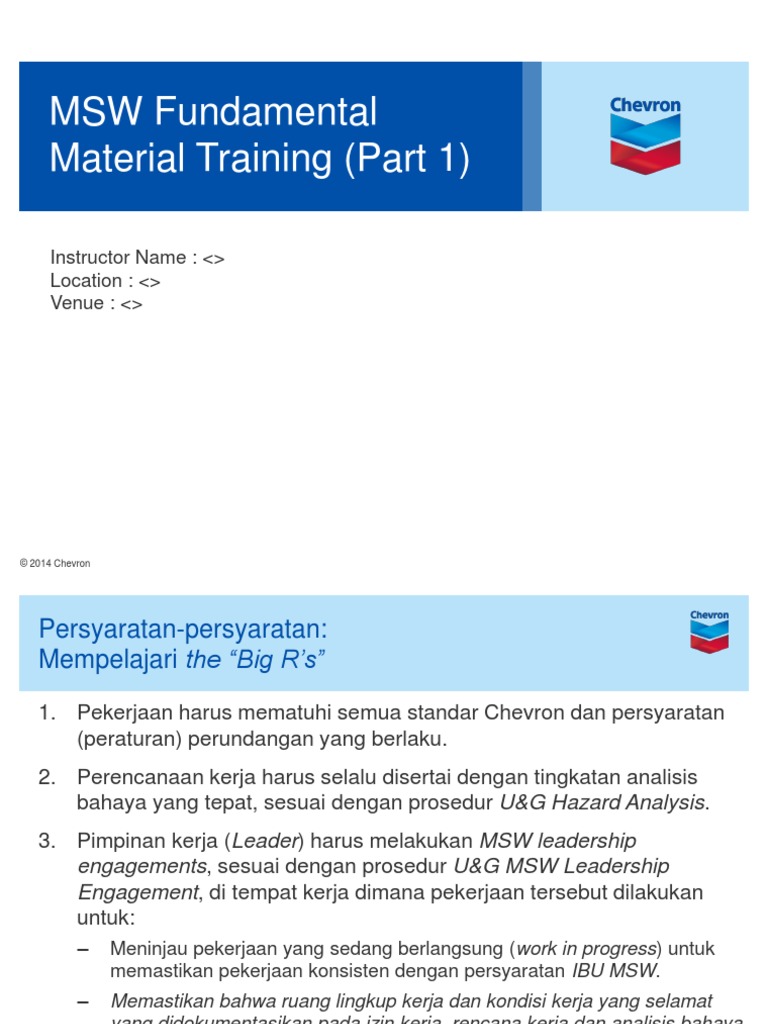 MSW Awareness Training - Fundamental A PDF | PDF