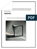 Project On Refractive Index of Different Liquids
