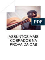 Assuntos Mais Cobrados Na Prova Da Oab