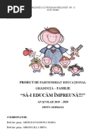 Proiect Parteneriat Familie-Gradinita 2019-2020