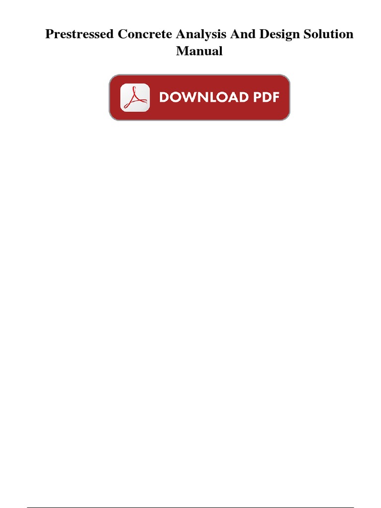 Prestressed Concrete Design Manual PDF | PDF | Prestressed Concrete ...