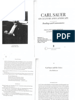 Carl Sauer On Culture and Landscape PDF