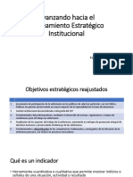 Avanzando Hacia El Planeamiento Estratégico Institucional