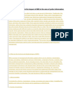 MB0031 Q.1 A. Explain The Impact of MIS in The Area of Police Information System