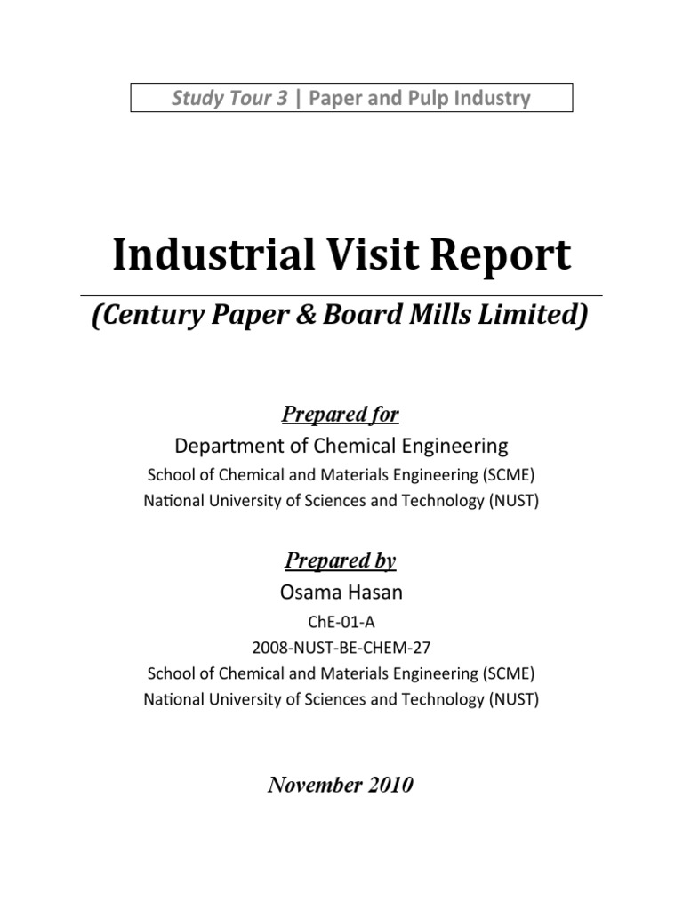 Century Paper & Board Mills Limited Visit Brief PDF Paper