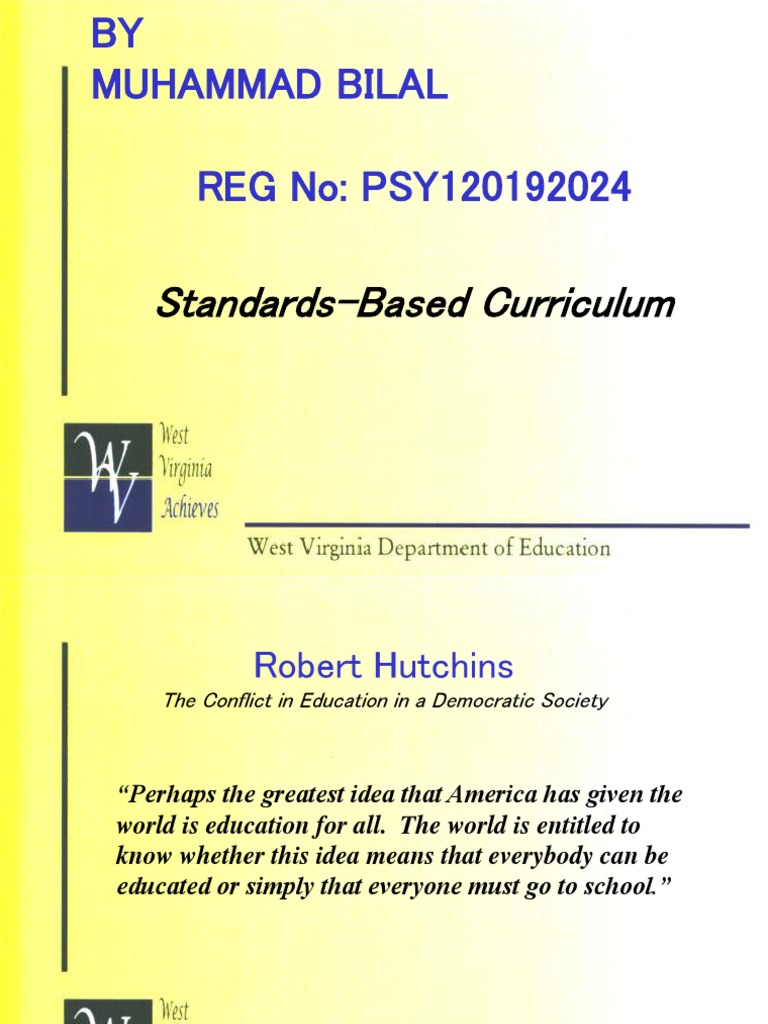 StandardsBased Curriculum PDF Curriculum Applied Psychology