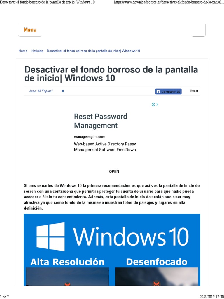 Desactivar Fondo Borroso de Pantallla de Inicio de Sesion W10 | PDF |  Windows 10 | Registro de Windows, image size:768x1024