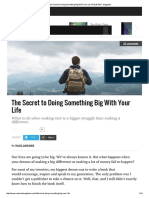 The Secret To Doing Something Big With Your Life - RELEVANT Magazine