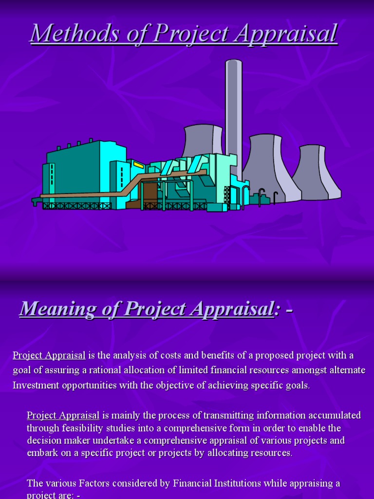 Project Appraisal Methods Explained | PDF | Net Present Value ...
