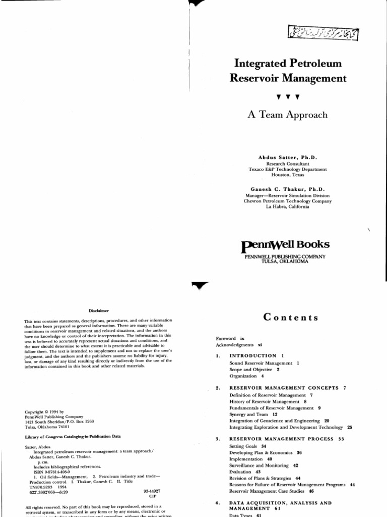 Integrated Petroleum Reservoir Management PDF