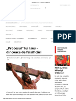 Procesul" Lui Isus - Dincoace de Falsificări