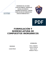 Monografía Nomenclatura y Formulación