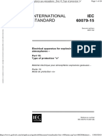 IEC 60079-15 (2001) - Proteção de Equipamento Por Tipo de Protecao Ex 'N'