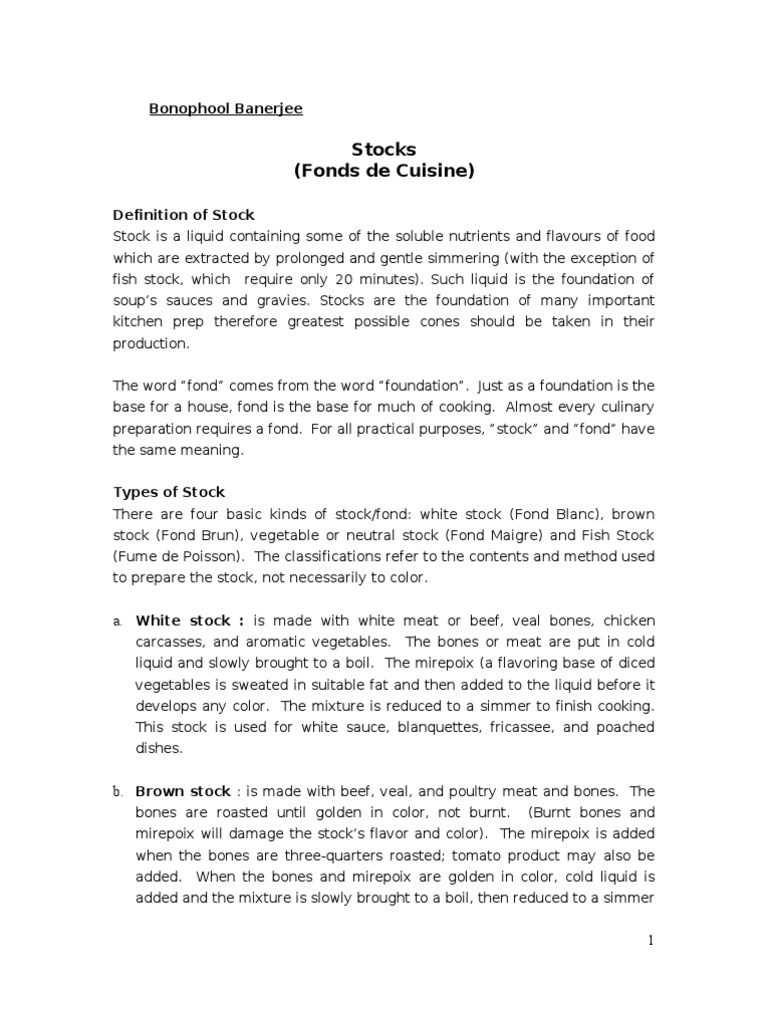 Fond De Cuisine Broth Cooking