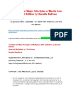 Test Bank For Major Principles of Media Law 2015 1st Edition by Genelle Belmas