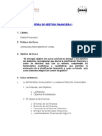 Curso de Gestion Financiera I