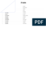 À Table (Vocabulaire) PDF