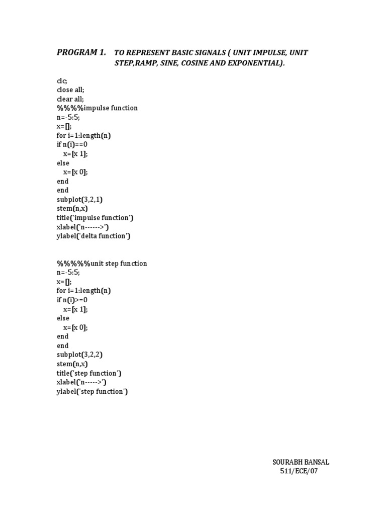 Basic Signal Representations | PDF | Sine | Trigonometric Functions