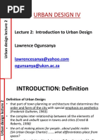 Lecture 2 Introduction To Urban Design PDF