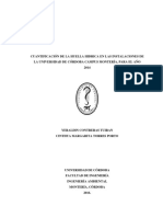 Cuantificación de La Huella Hidrica en Las Instalaciones de La Universidad de Córdoba Campus Montería, para El Año 2014