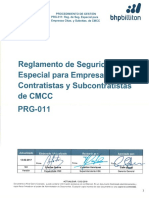 PRG-011 Reglamento de Seguridad Especial para Empresas Contratistas y Subcontratos de CMCC (6582)