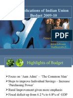 Implications of Indian Union Budget 2009-10