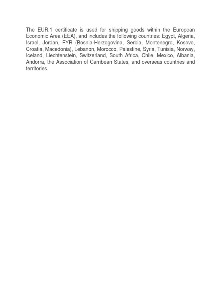 Eur 1 PDF