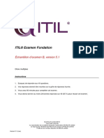 ITILFoundationExaminationSampleB v5.1 French