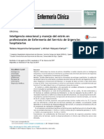 Inteligencia Emocional y Manejo Del Estrés en Profesionales de Enfermería Del Servicio de Urgencias Hospitalarias - PDF