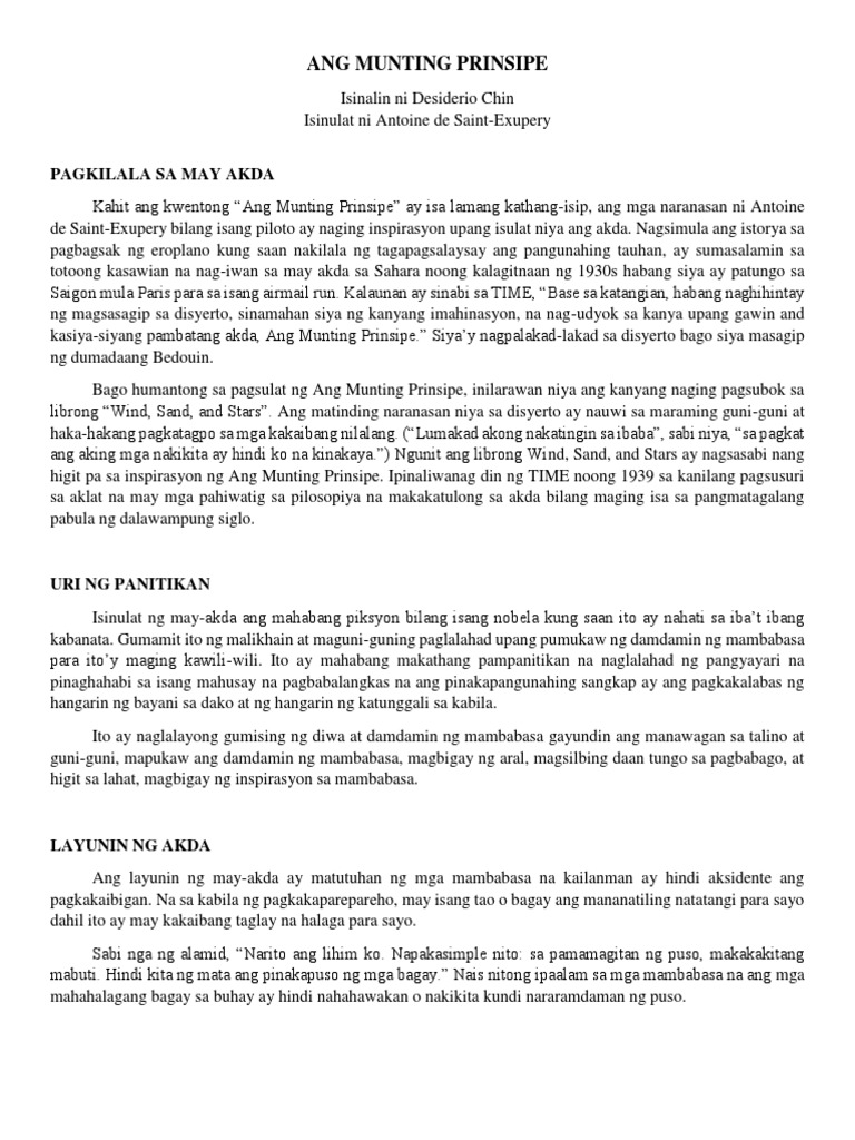 Ang Munting Prinsipe | PDF