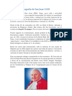 Biografía Papa Juan XXIII  caracteres