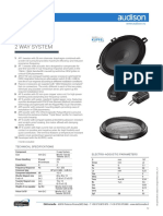 AUDISON Prima APK130 Tech Sheet