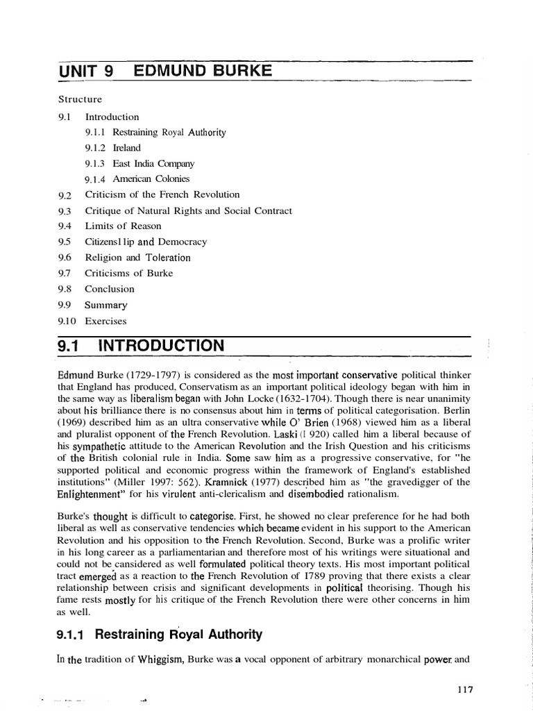 Burke's Political Theory and Critique | PDF | Edmund Burke | Philosophy