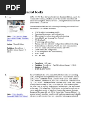 Ccna Books Cisco Certifications Computer Network - 