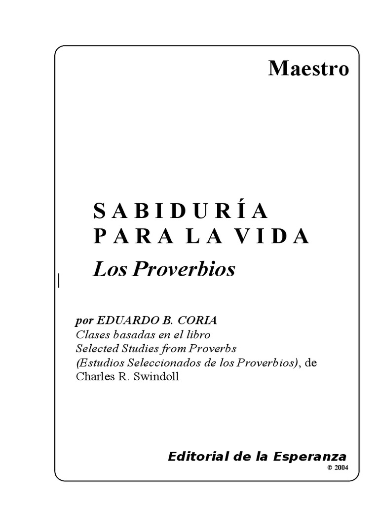 18 Proverbios Maestro | PDF | Libro de proverbios | Sabiduría