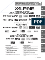Alpine CDE-104BTi Operating Instructions Manual