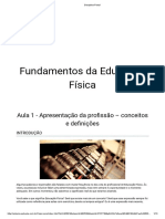 FUNDAMENTOS DA EDUCACAO FISICA