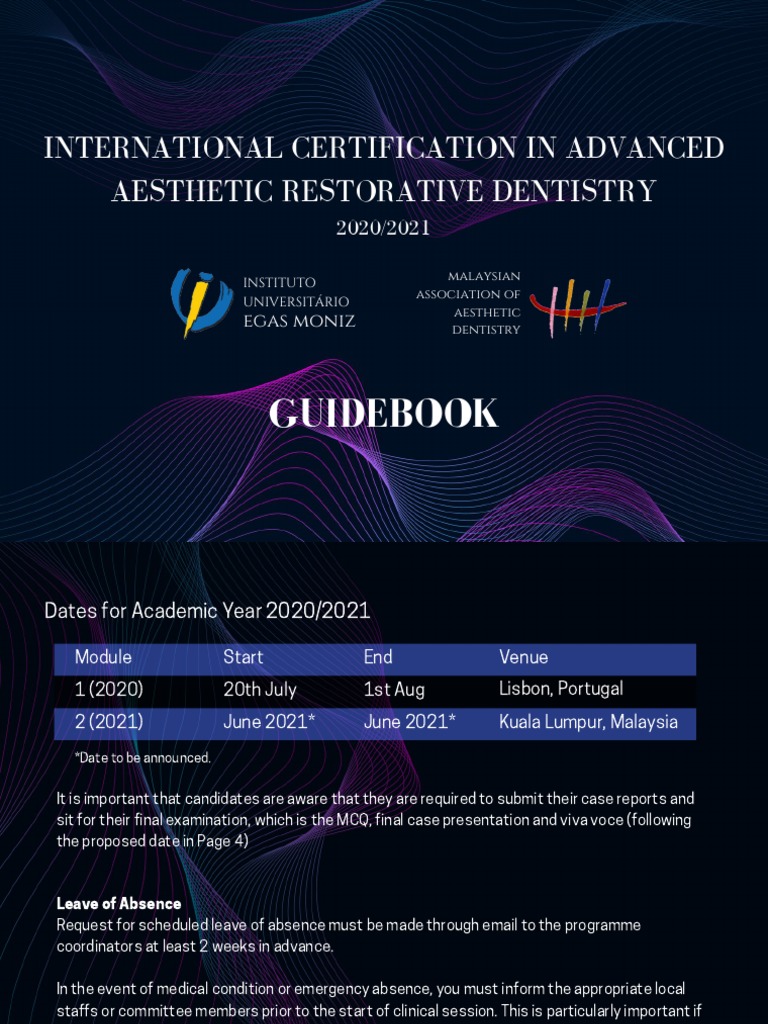 International Certification in Advanced Aesthetic Restorative Dentistry