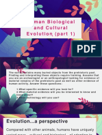 Human Biological and Cultural Evolution